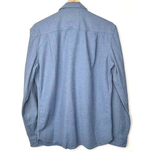 Vans Off The Wall Mens Shirt Button Up Classic Casual Pockets Chambray Medium - Picture 2 of 14